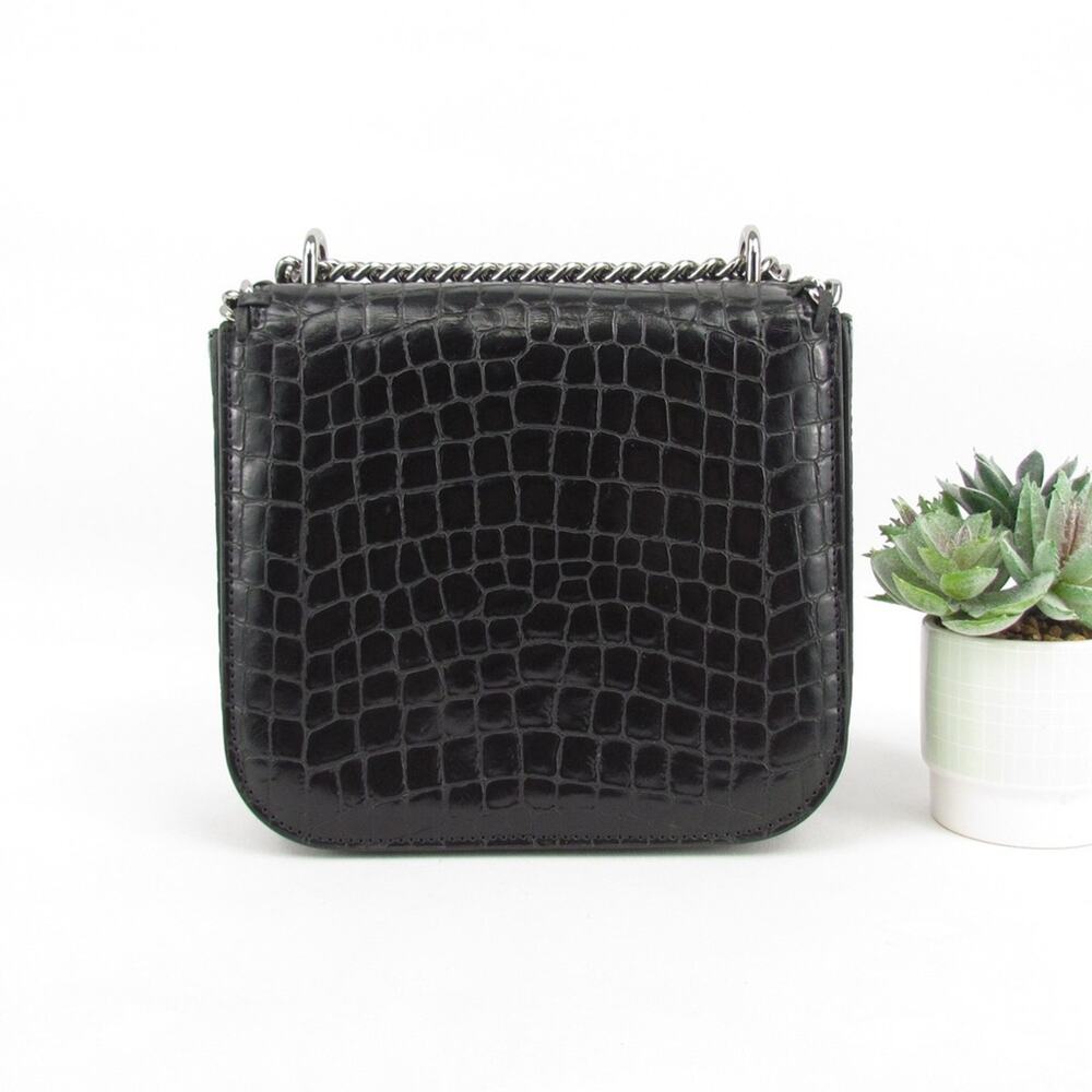 Authentic Stella McCartney Croc Embossed Faux Leather Falabella Star Box Bag - Picture 6 of 12